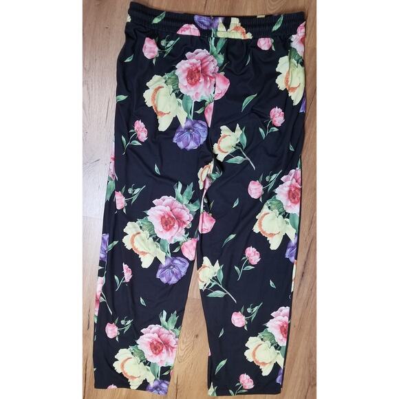 Unbranded Women's Multicolor Floral PJ'S Elastic Drawstring Waist PJ's Size XL - Picture 3 of 6